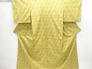 花に絣柄織り出し手織り紬着物